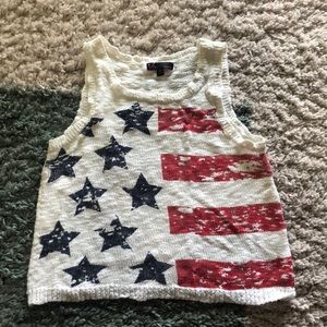 Crochet USA Flag Tank Top